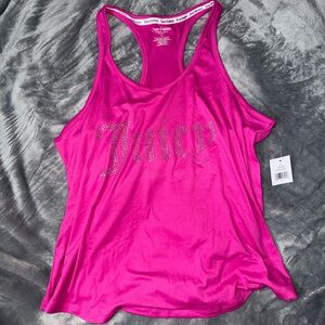 Juicy Couture pink tank top with rhinestone in front NWT